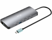 i-tec USB-C Metal Nano 3x Display Dock, 2x HDMI 1x USB-C video, PD 140W + i-tec Universal Charger 140 W