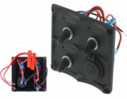 TurboWorks Přepínač 12V, SPST/ZAP-VYP x 3, 1xGZ, 2B 15A IP68