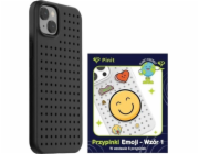 Pinit Pouzdro Set Pinit Dynamic + Emoji Pin pro iPhone 14 Plus 6.7 černá/černý vzor 1