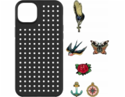 Pinit Pouzdro Set Pinit Dynamic + tetovací pin pro iPhone 14 6.1 černé/černý vzor 2