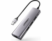 Ugreen USB HUB CM266 1x RJ-45 + 3x USB-A 3.0 (UGR443)