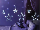 NoName Světelná clona PR 138 LED, hvězdy, studené bílé sv...