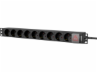 Caymon Power Strip 1U 19 9x schuko CEE 7/4 (PSR109GS/B)
