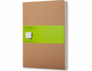 Moleskine Sada 3 zápisníků Cahier Journals XL (19x51cm), bez potisku, 120 stran, písková