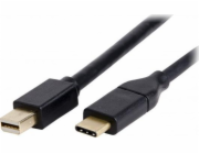 LMP Kabel USB-C na mini DisplayPort 1,8 m černý (LMP-USBC-M-DPC-B)
