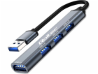 Qoltec Adaptér HUB USB 3.0 4v1 | USB 3.0 | 3x USB 2.0