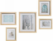 Atmosphera Frame Atmosphera Ethnic Set fotorámeček z MDF z přírodního dřeva (5 kusů)
