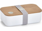 Zeller Obědový box, plast/bambus, bílý, 19,3 x 11,8 x 6,8 cm