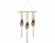 HowHomely Trojitý makramé nástěnný květináč
