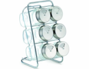 Zeller Zeller, Stojan na koření, 7dílná sada, sklo / nerez / nerez