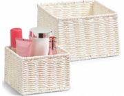 Zeller Zeller, Sada 2 velkých úložných košů, bílá