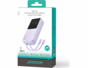 Joyroom Powerbanka Joyroom JR-PBC06 s vestavěnými kabely USB-C / Lightning 30W 10000mAh - fialová