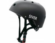 Siver City Cyklistická helma Motus stříbrně černá S ABS + EPS ventilace 50-54 cm