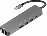 Art USB adaptér ART ADAPTER USB-C samec / HDMI samice 4K 60Hz / 1x USB 3.0 / USB-C ALU 15cm originální
