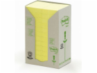 Post-it Ekologický blok TOWER, 38 x 51 mm, žlutý pastel, ...