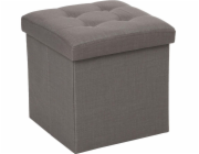 Atmosphera Prošívaný puf Lysandre šedý 38x38 cm
