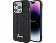Guess Guess GUHCP15LPMSDGSK pevný kryt pro iPhone 15 Pro 6.1 černý/černý s motivem Disco Metal Script