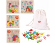 Tooky Toy Mozaikové puzzle se špendlíky, 88 dílků