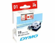 Dymo D1 19x7 ČERVENO-BÍLÁ (S0720850)