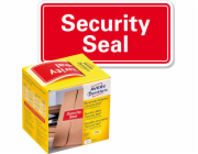 Avery Zweckform Bezpečnostní plomby na zásilky, 100 etiket/balení, 78 x 38 mm, ČERVENO-BÍLÉ