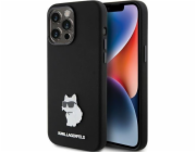Karl Lagerfeld Karl Lagerfeld KLHCP15XSMHCNPK iPhone 15 Pro Max 6.7 černý silikonový kovový pin Choupette