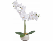 Atmosphera Umělá orchidej White v květináči CLERA, 52 cm