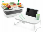 InnovaGoods Skládací piknikový koš s víkem a stolkem