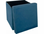 Atmosphera Úložný puf Velvet, sedák, TMAVĚ MODRÁ