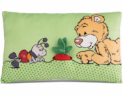 NICI NICI 49449 Maskotský polštář Mielo Medvěd s ředkvičkami 2D 43x25cm ZELENÝ