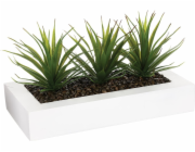 Atmosphera Umělá rostlina 3 x aloe v bílém květináči, 31 cm
