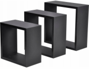 Homea Závěsné police kostky, sada 3 kusů