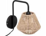 Atmosphera Nástěnná lampa s proutěným stínidlem Jily, kovová, O 18 cm