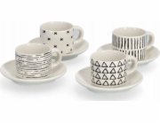 Zeller Sada geometrických hrnků na espresso 70 ml
