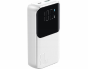Joyroom Powerbanka JR-PBC06 10000mAh 30W + vestavěné kabely USB-C, Lightning bílá