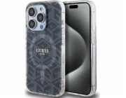 Guess Guess GUHMP15XHGCUSTGK pevný kryt IML GCube MagSafe pro iPhone 15 Pro Max 6.7 černý/černý
