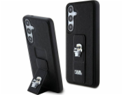 Karl Lagerfeld Pouzdro Karl Lagerfeld KLHCS24MGSAKCPK pro Samsung Galaxy S24+ Plus, pevné pouzdro, stojánek, saffiano, Karl&Choupette Pins, černé/černé