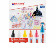 Edding Popisovač na skleněné povrchy E-95 EDDING, 1,5-3 mm, 6 ks, mix barev