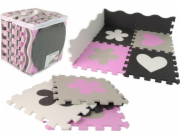 LeanToys EVA pěnová vzdělávací podložka puzzle pro miminka 25 dílků