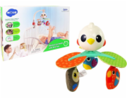 LeanToys Dětský kolotoč do postýlky a kočárku Barevné ptáčky Melody