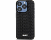 DKNY DKNY 3D gumový opakující se vzor – kryt na iPhone 15 / 14 / 13 (černý)