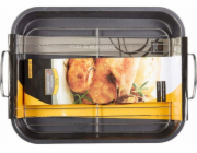 5five Pečící forma s roštem a rukojeťmi, 37 x 29 x 5,5 cm, nerezová ocel