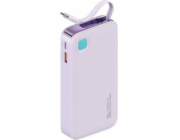 Usams Powerbanka USAMS Powerbank s navíjecím kabelem USB-C, navíjecí 10 000 mAh PD 20W Fast Charge XY Series fialová/fialová 10KCD22403 (US-CD224)
