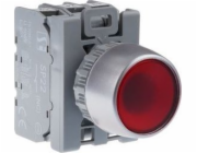 Spamel Skryté tlačítko Spamel, 1 přerušovací, červené, 230 V AC, LED SP22-KLC-01-230-LED-AC