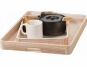 TODAY Dřevěný tác Indies, 2 podtácky