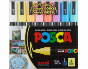 Posca Uni Mitsubishi Pieštukas Markeriai Uni-Ball Posca PC-5M SOFT Color, 8 vnt.