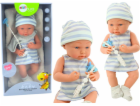 LeanToys Panenka v bílo-modrém oblečení, čepice, dudlík, ...