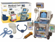 LeanToys Malý doktorský set Stetoskop se světly modrý