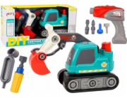 LeanToys Pásový bagr Kreslený obrázek pro kutily, tyrkysový