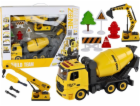 LeanToys Stavební vozidla Zvukové světlo 1:12 DIY Míchačk...