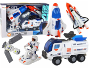 LeanToys Vesmírná mise Sada Raketa Vesmírné lodě Vesmírná vozidla 7 dílků